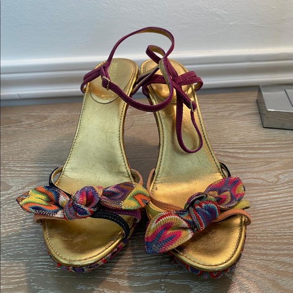 Missioni Multi-Color chevron bow sandals - Picture 12 of 14